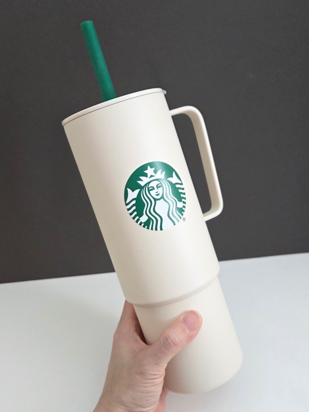 Starbucks x MiiR 2025 Limited Holiday White/Beige Tumbler 32oz with Handle